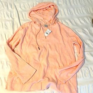 J Crew Factory light pink Terry beach Hoodie cute! Size XS